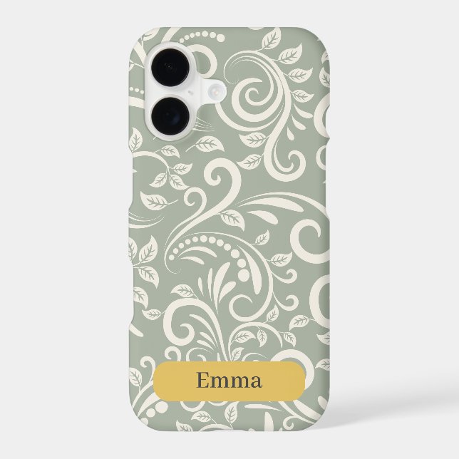 Personalized Luxury Floral Phone Case (Back)