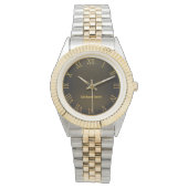 Personalized Luxury Gold Silver Watch (Front)