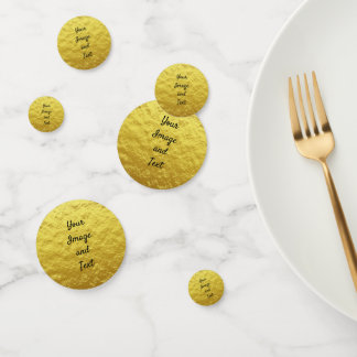 Personalized luxury golden foil confetti
