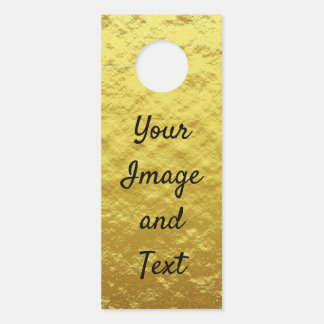 Personalized luxury golden foil door hanger
