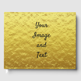 Personalized luxury golden foil guest book