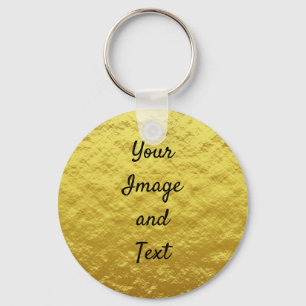 Personalized luxury golden foil keychain