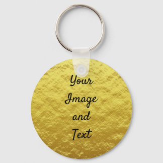 Personalized luxury golden foil keychain