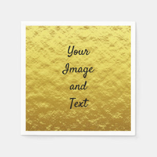 Personalized luxury golden foil napkin