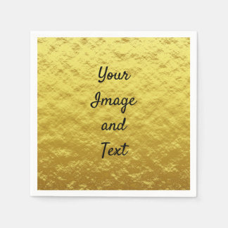 Personalized luxury golden foil napkin