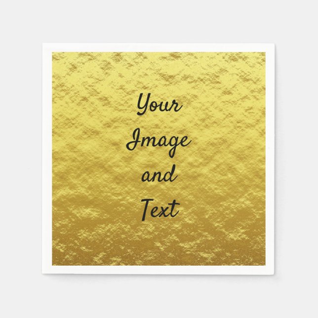 Personalized luxury golden foil napkin (Front)