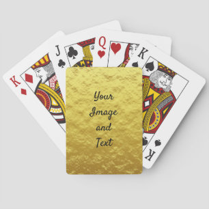 Personalized luxury golden foil playing cards
