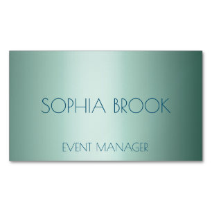 Personalized luxury icy blue metallic foil 	Magnetic business card