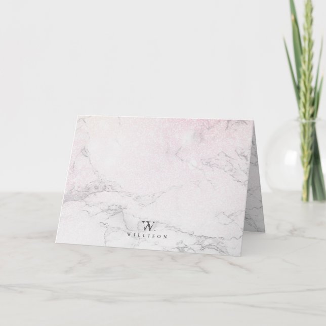 Personalized Luxury Marble Holiday Card (Front)