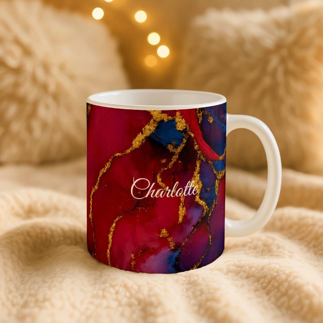 Personalized Luxury Marble Pattern Custom Name Mug (Creator Uploaded)