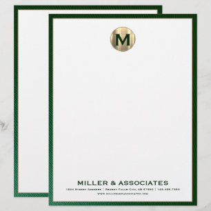 Personalized Luxury Monogram Business Letterhead