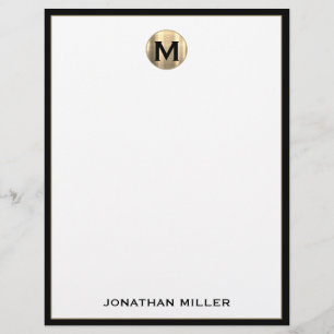 Personalized Luxury Monogram Letterhead with Name