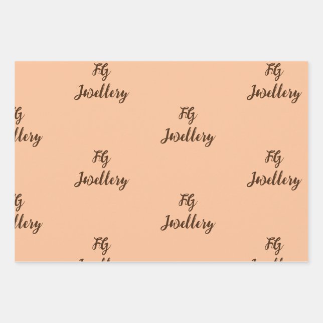 Personalized Luxury Name Small Business Wrapping . Paper Sheet (Front)