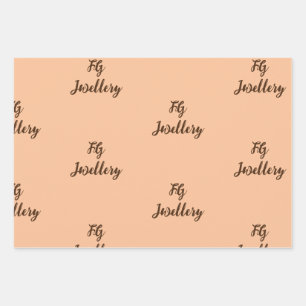 Personalized Luxury Name Small Business Wrapping . Wrapping Paper Sheet