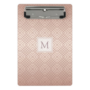 Personalized Luxury pattern Rose Gold Mini Clipboard