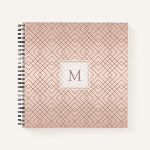 Personalized Luxury pattern Rose Gold Notebook
