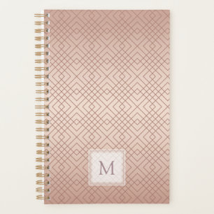 Personalized Luxury pattern Rose Gold Planner