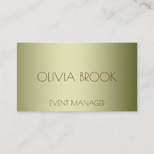 Personalized luxury powder green metallic foil business card