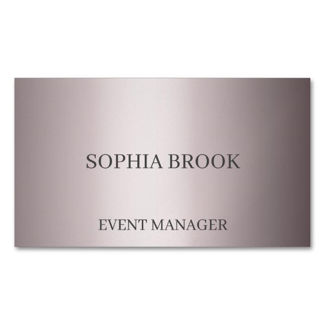 Personalized luxury silver metallic foil 	Magnetic business card (Front)