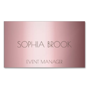 Personalized luxury smoky brown metallic foil Magnetic business card