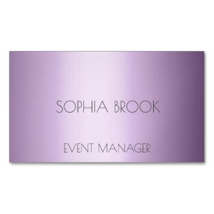 Personalized luxury violet metallic foil 	Magnetic business card