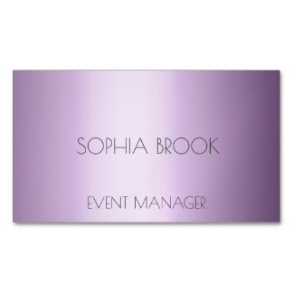 Personalized luxury violet metallic foil 	Magnetic business card