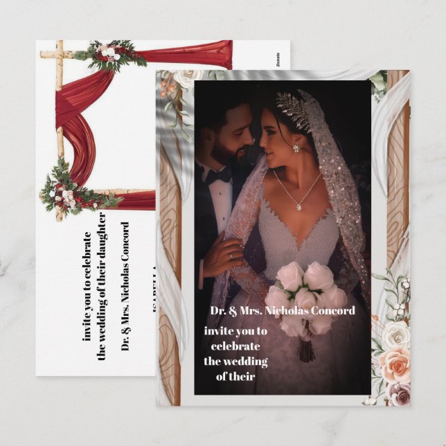 Personalized Luxury Wedding Invite Template"  (Front/Back)