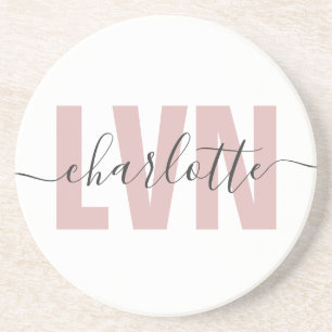 Personalized LVN Licensed Vocational Nurse Chic Coaster