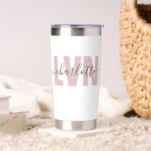 Personalized LVN Licensed Vocational Nurse Chic Insulated Tumbler