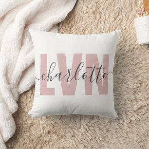 Personalized LVN Licensed Vocational Nurse Chic Throw Pillow