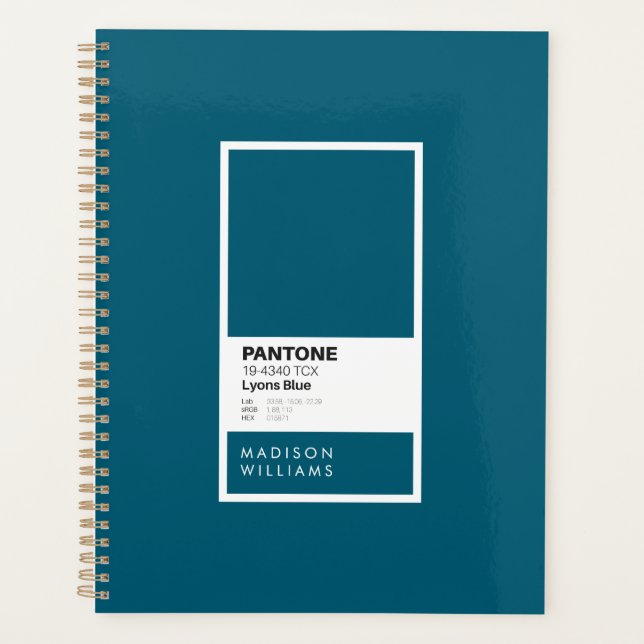 Personalized Lyons Blue Notebook | Custom Name Planner (Front)