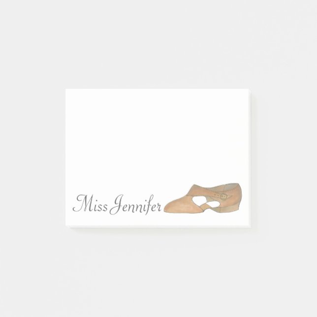 Personalized Lyrical Shoe Dance Teacher Post-Its Post-it Notes (Front)