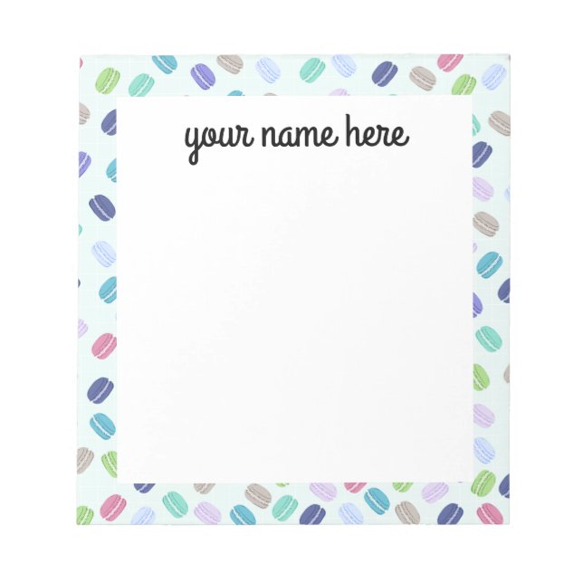 Personalized Macarons Notepad (Front)