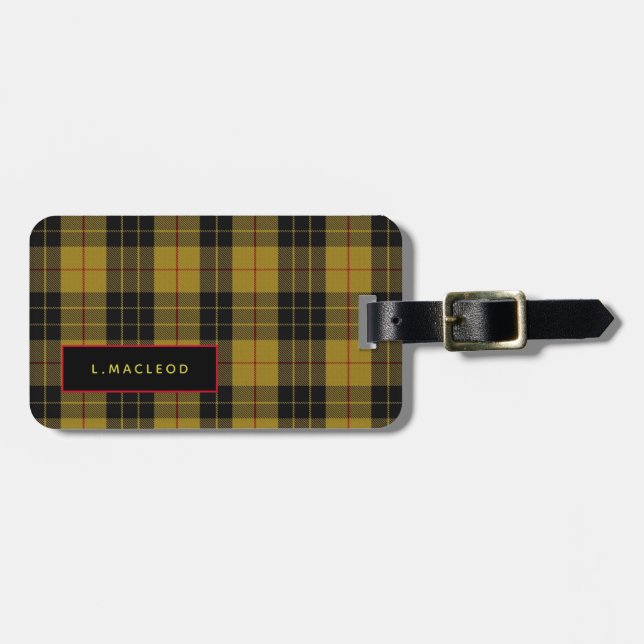 Personalized MacLeod of Lewis Mens Luggage Tag (Front Horizontal)