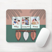 Personalized Macrame Feather Boho  Mousepad