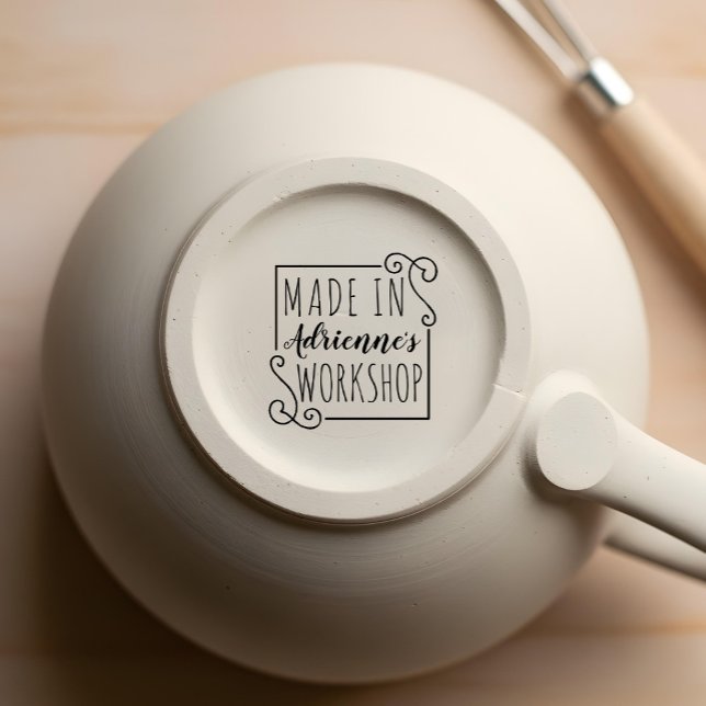 Personalized Made In Workshop Christmas Rubber Stamp (Personalized Made In Workshop Christmas Rubber Stamp)