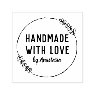 Personalized Made with Love Self-inking Stamp