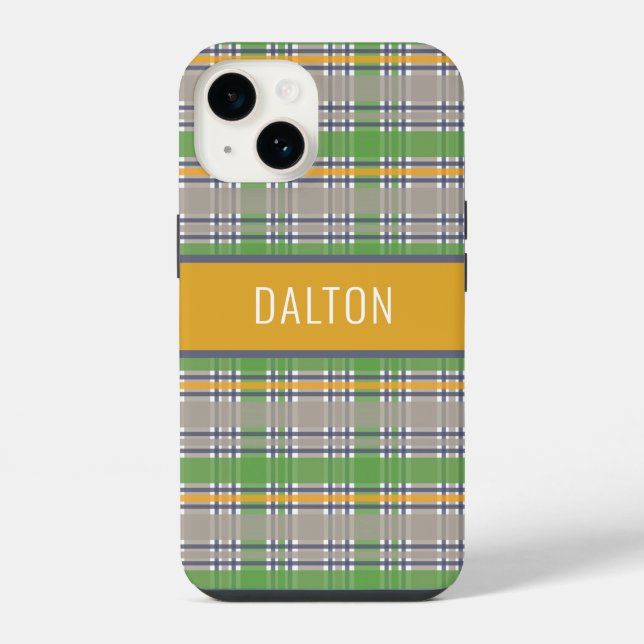 Personalized Madras Plaid Phone Case (Back)