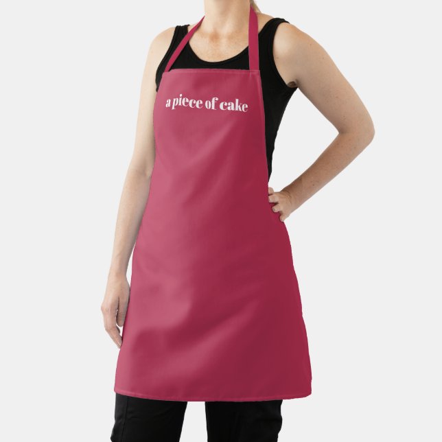 Personalized magenta custom name text minimalist  apron (Insitu)