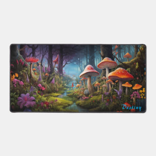Personalized Magic Mushroom Forest Desk Mat