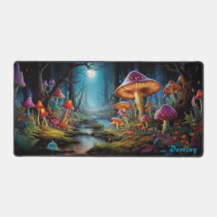 Personalized Magic Mushroom Forest Desk Mat