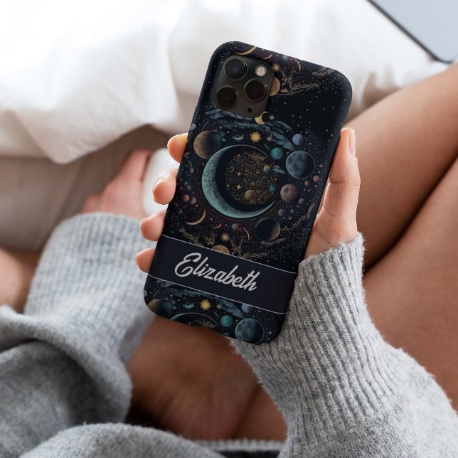 Personalized Magical Celestial Sun Moon Stars  Case-Mate iPhone Case (Creator Uploaded)