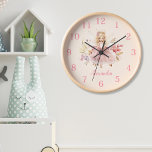 Personalized Magical Fairy Floral Garden Pixie  Clock<br><div class="desc">Add a touch of enchantment to your little one's room with our Personalized Magical Fairy Floral Garden Pixie Clock! This delightful clock is the perfect way to add whimsy and charm to their space while helping them learn to tell time. Crafted with care and attention to detail, our clock features...</div>