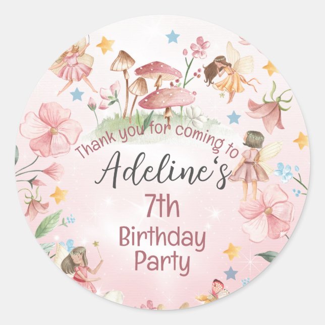Personalized Magical Fairy Garden Stickers (Front)