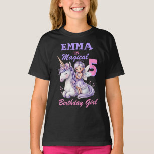 Personalized Magical Unicorn Birthday Girl T-Shirt