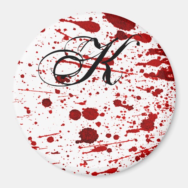 Personalized Magnet Blood Splatter Vampire Gothic (Front)