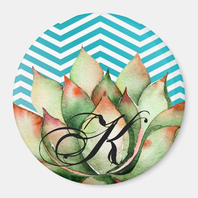 Personalized Magnet Boho Cacti Cactus Succulent (Front)