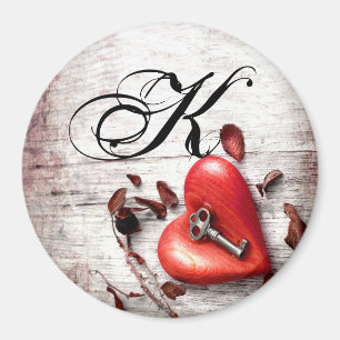 Personalized Magnet Country Wood Key to my Heart R