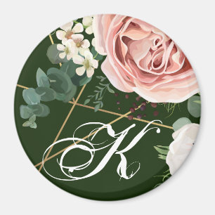 Personalized Magnet Geometric Garden Rose Hunter