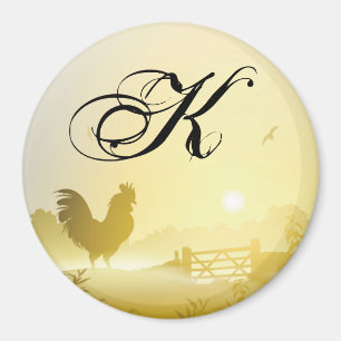 Personalized Magnet Sunny Morning Farm Country Rus